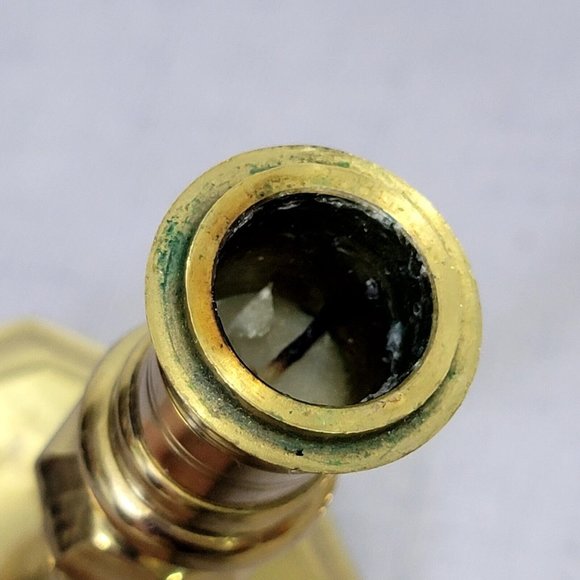 Vintage 60s Mid Century Set of 2 Brass 5.5" Candlestick Holders Made‎ in Japan - Picture 9 of 13